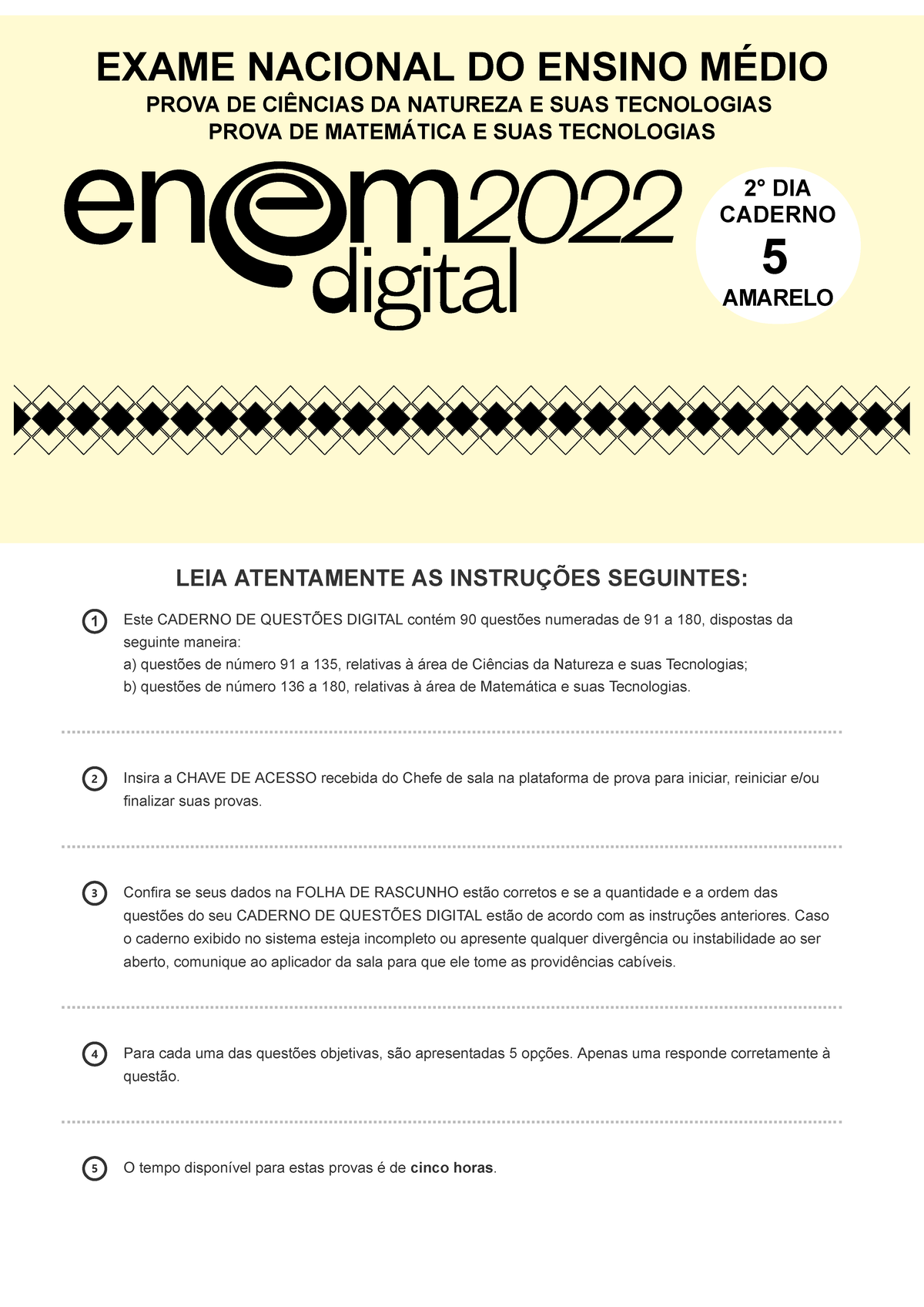 2022 PV Digital D2 CD5 - Enem - LEIA ATENTAMENTE AS INSTRUÇÕES ...