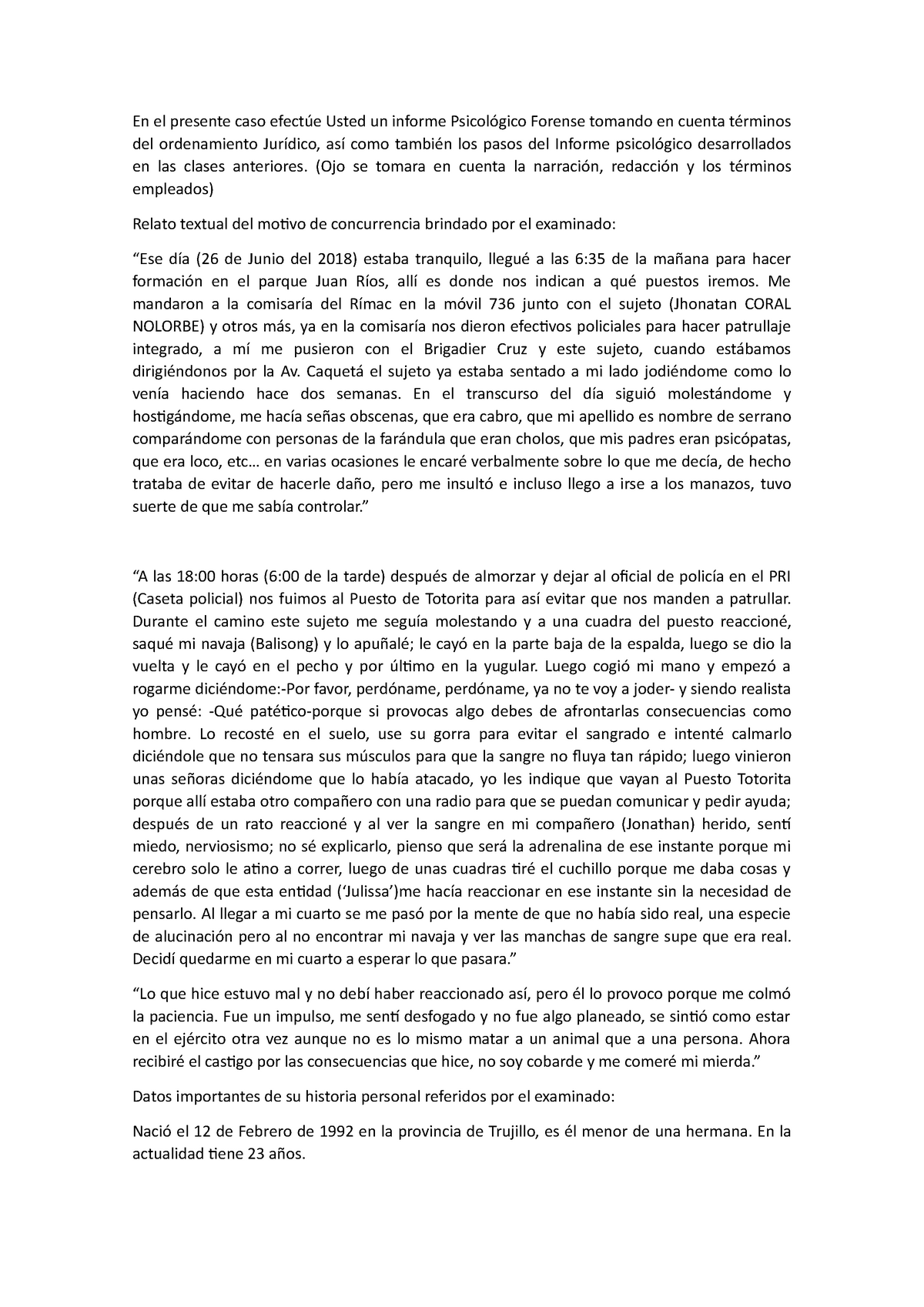 Parcial 9 Octubre 2020, Preguntas Y Respuestas - En El Presente Caso 