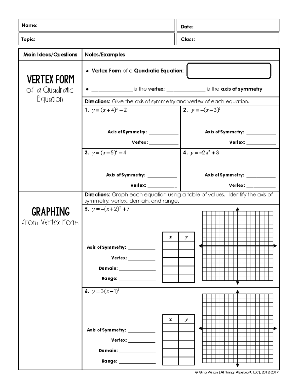 vertex-form-main-ideas-questions-notes-examples-vertex-form-of-a