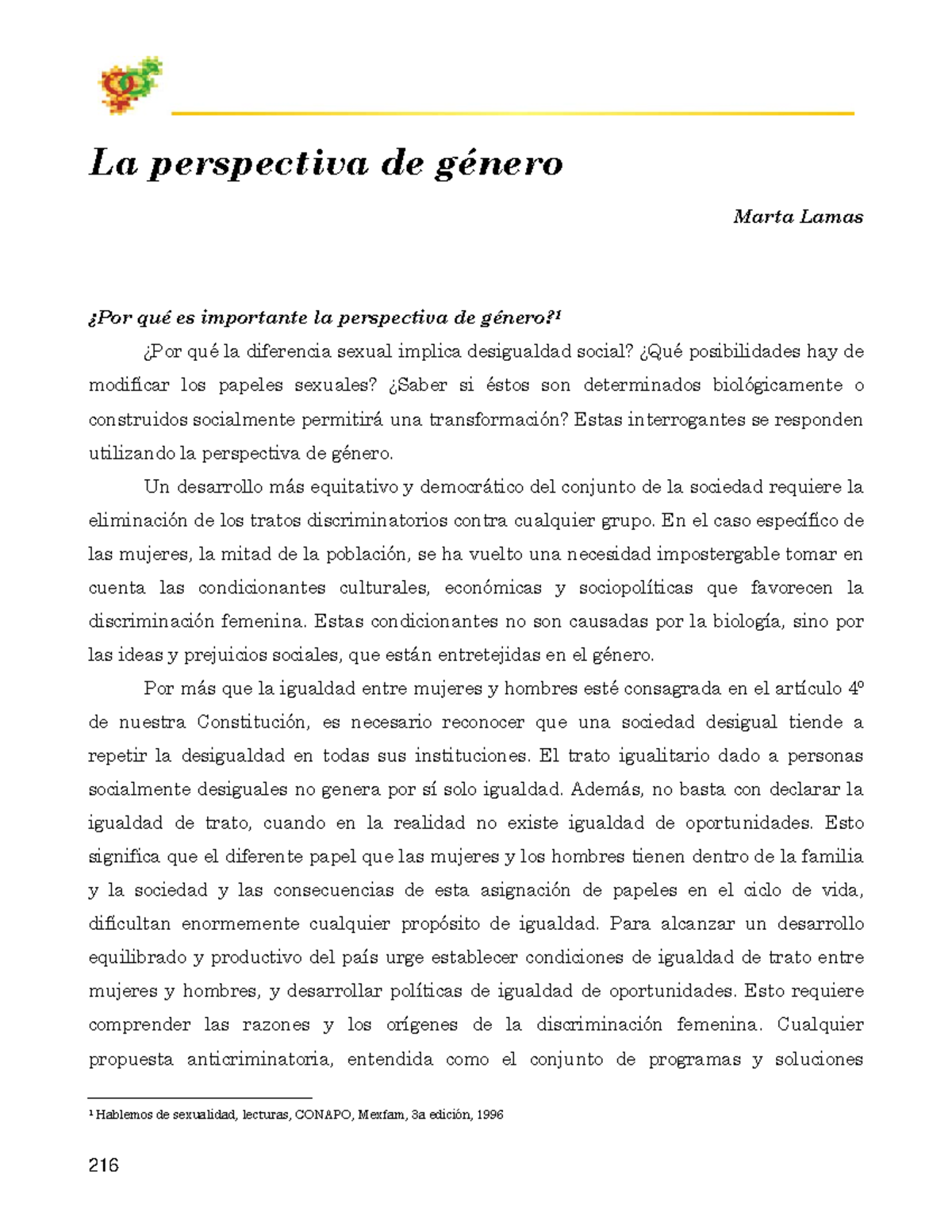 La Perspectiva De G nero Marta Lamas La Perspectiva De G nero Marta 
