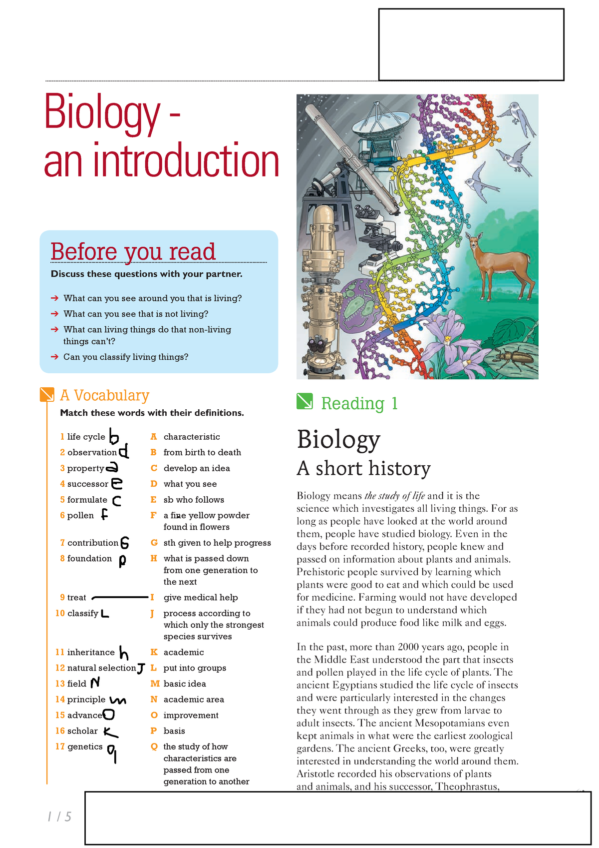 Biology An Introduction OCS WS - PHOTOCOPIABLE This Page Has Been ...