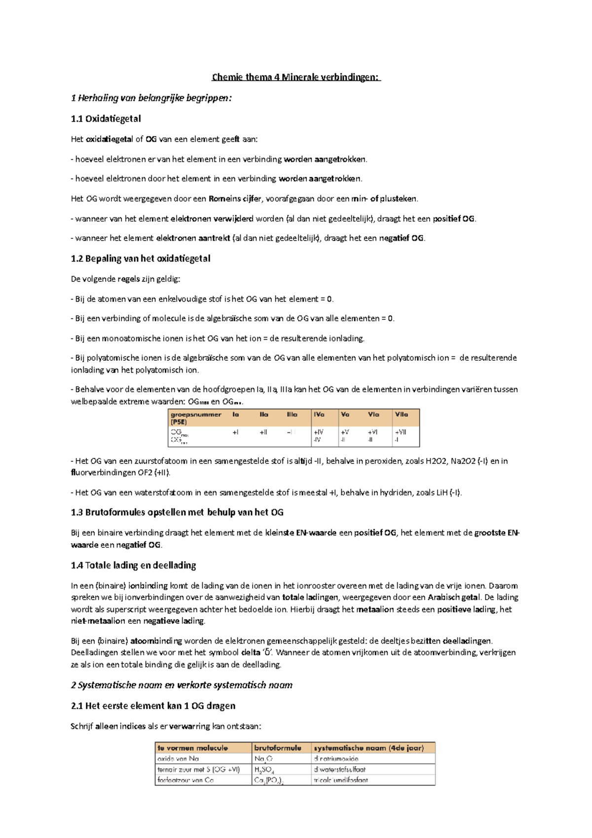Chemie thema 4 Minerale verbindingen - Chemie thema 4 Minerale ...