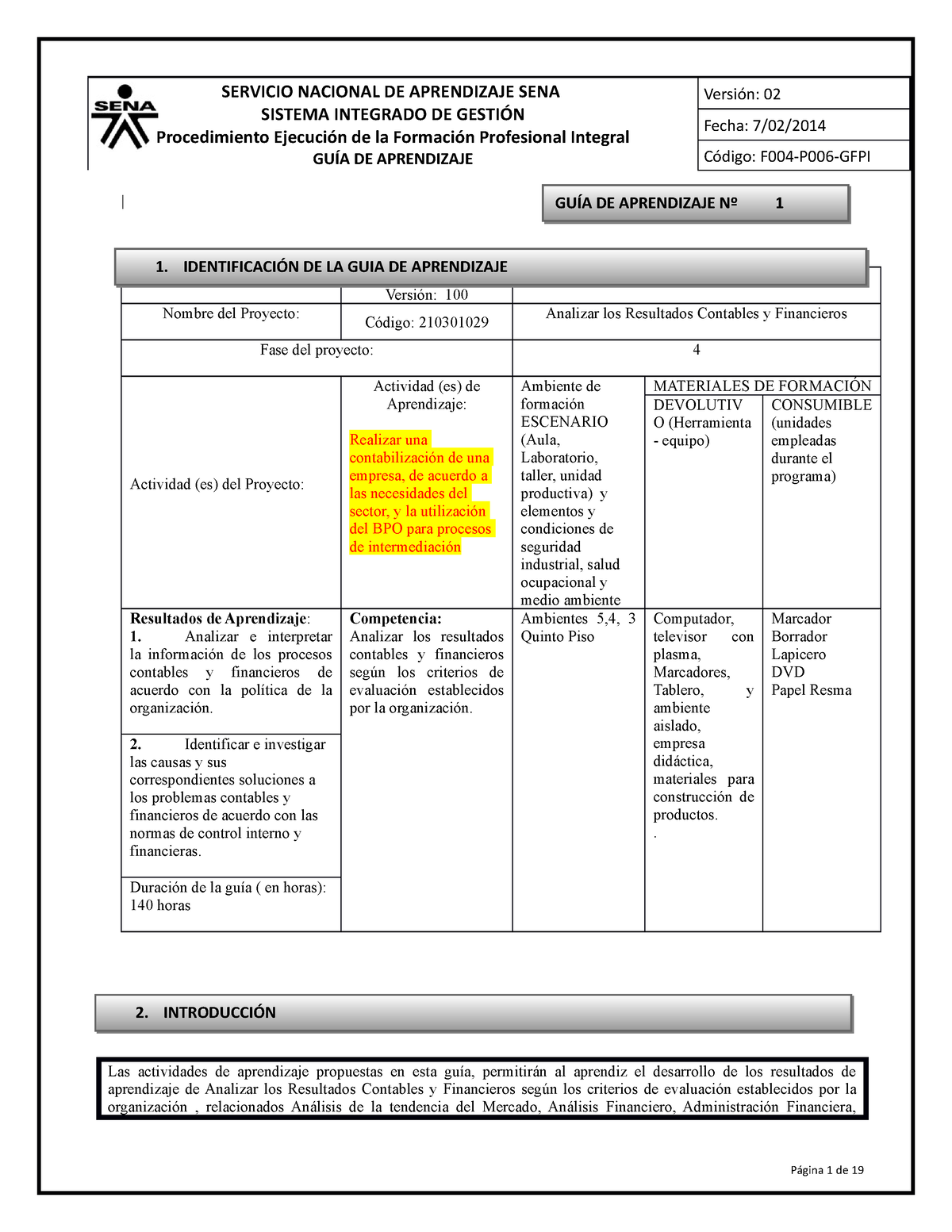 Guía De Aprendizaje Analizar Los Resultados Jose Luis - SISTEMA ...