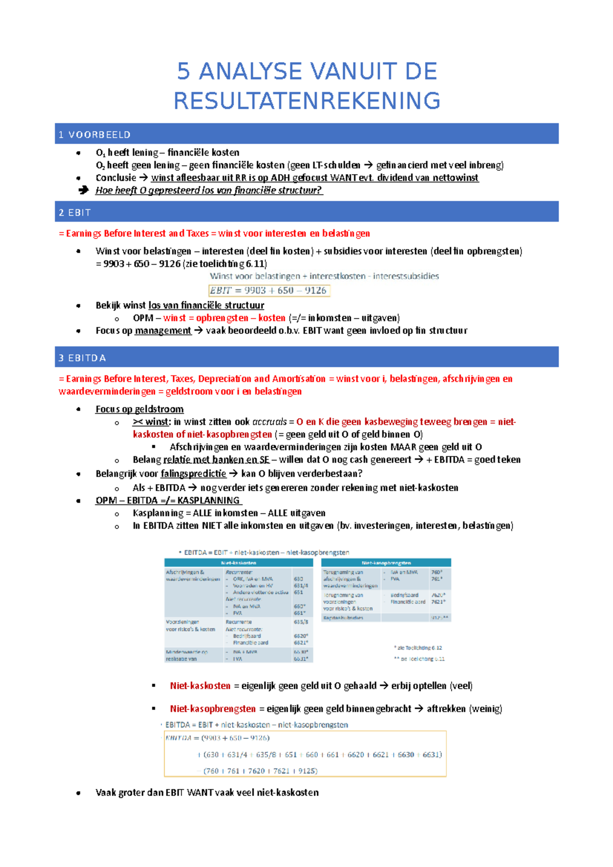 5 analyse vanuit de resultatenrekening - 5 ANALYSE VANUIT DE ...