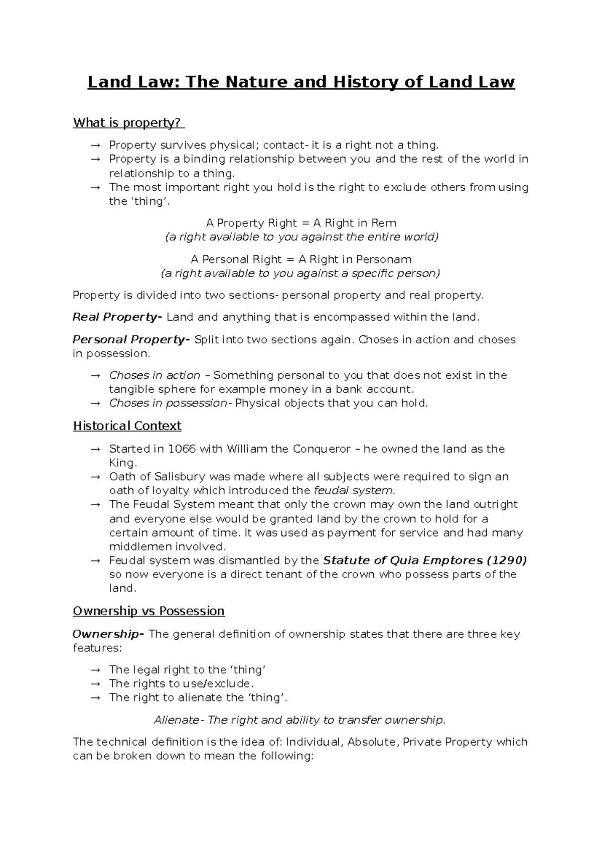 assignment meaning land law