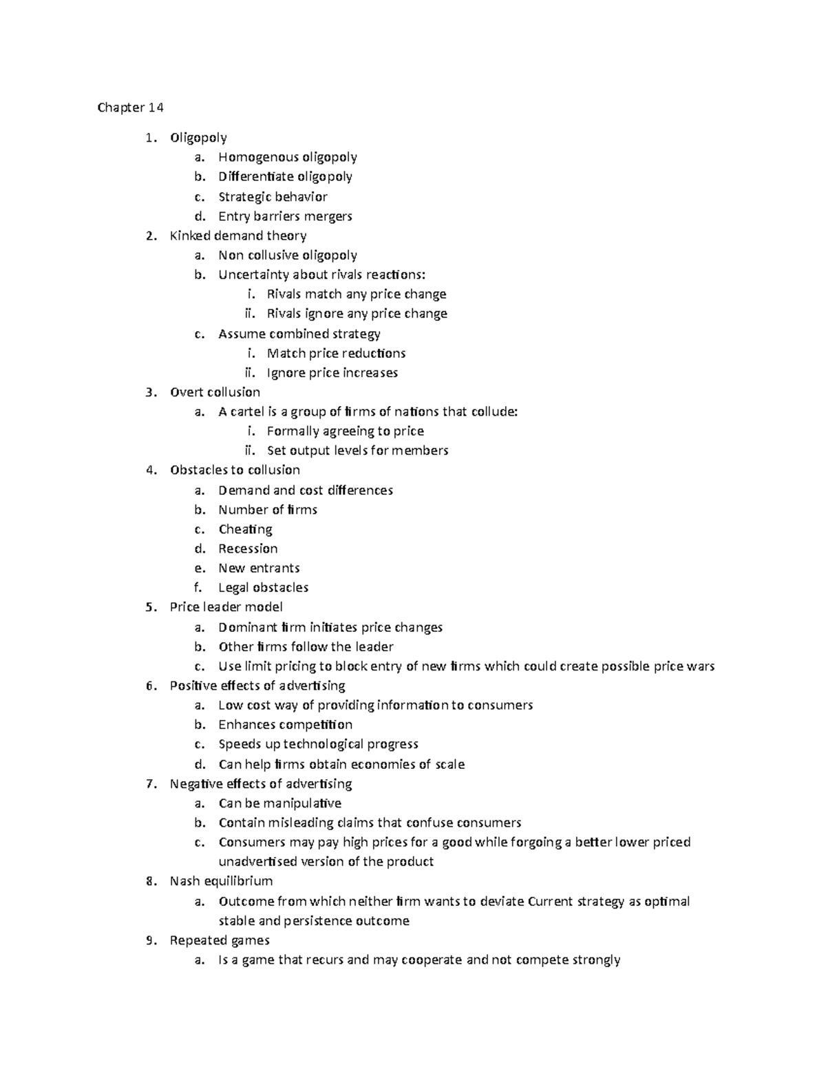 Chapter 14 - Econ 201: Principles of Microeconomics Instructor: George ...