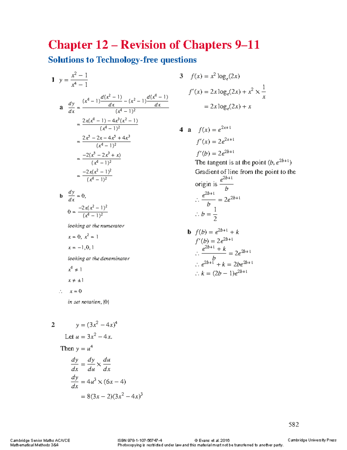 Chapter 12 - Lecture - Chapter 12 – Revision Of Chapters 9– Solutions ...