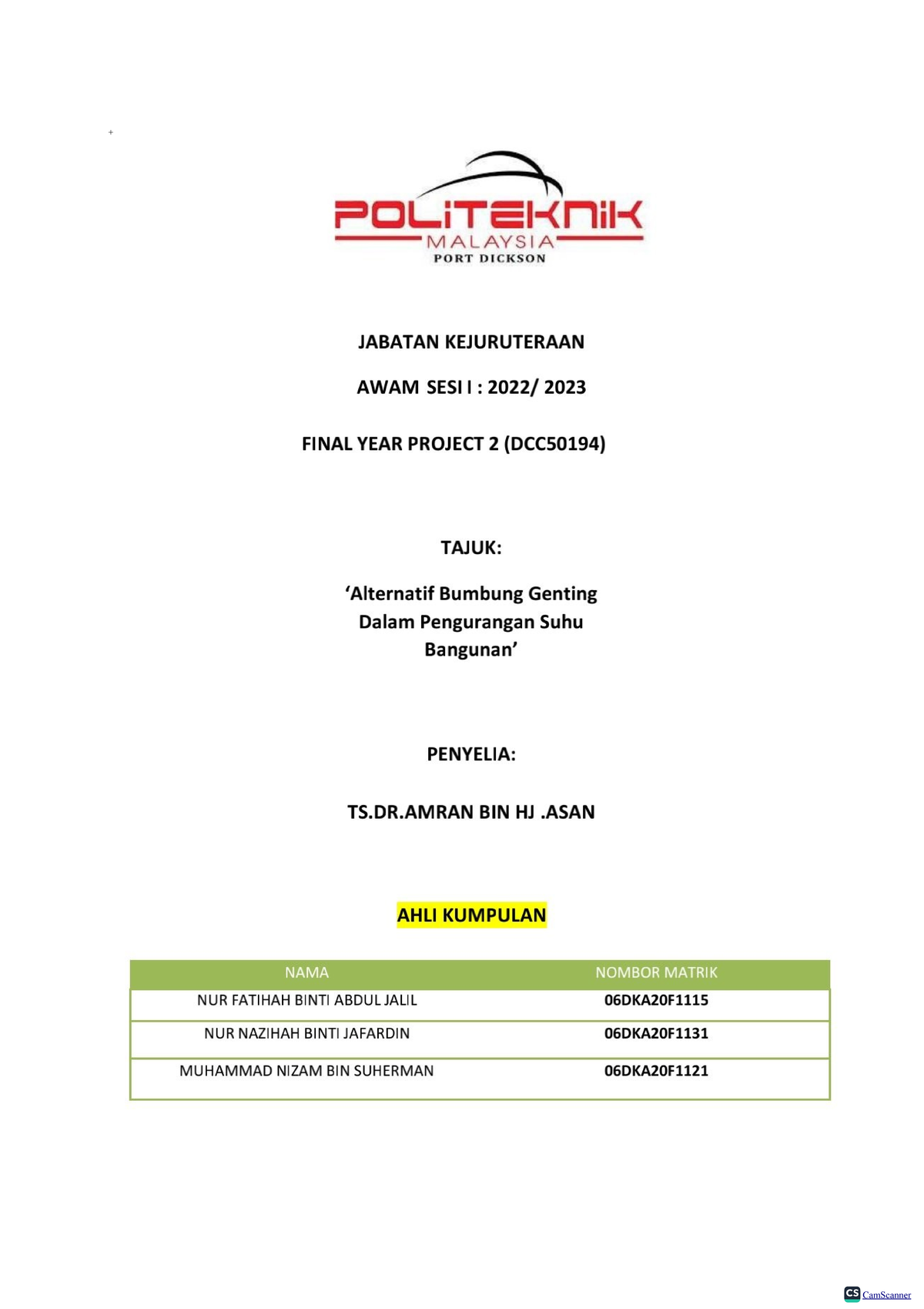 proposal fyp presentation