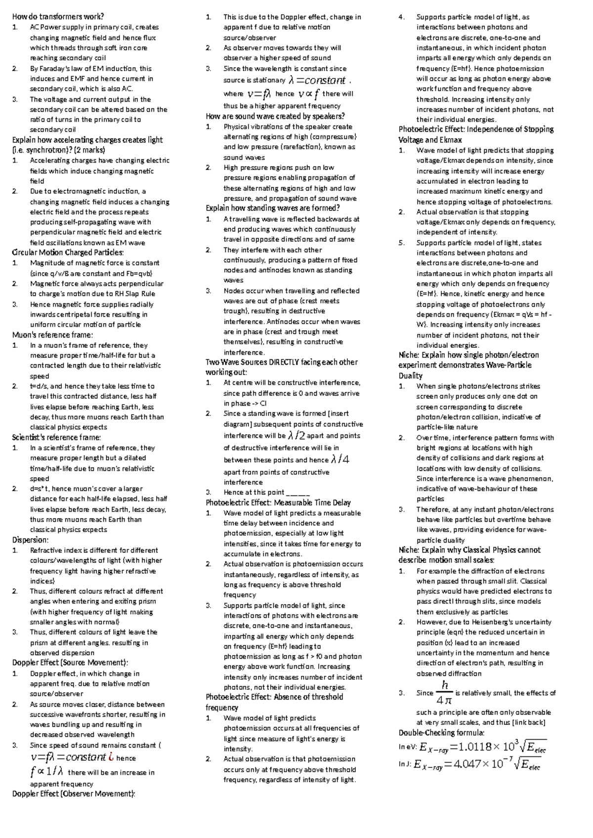Cheat Sheet sdkjfndskjf kfjds - How do transformers work? 1. AC Power ...
