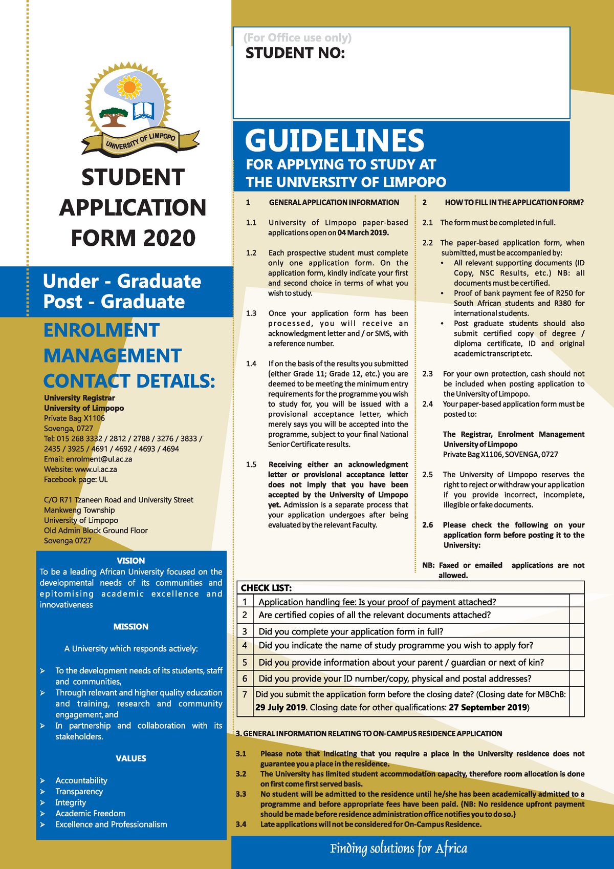 2020 Application Form - Grade: B+ - CACN011 - Studocu