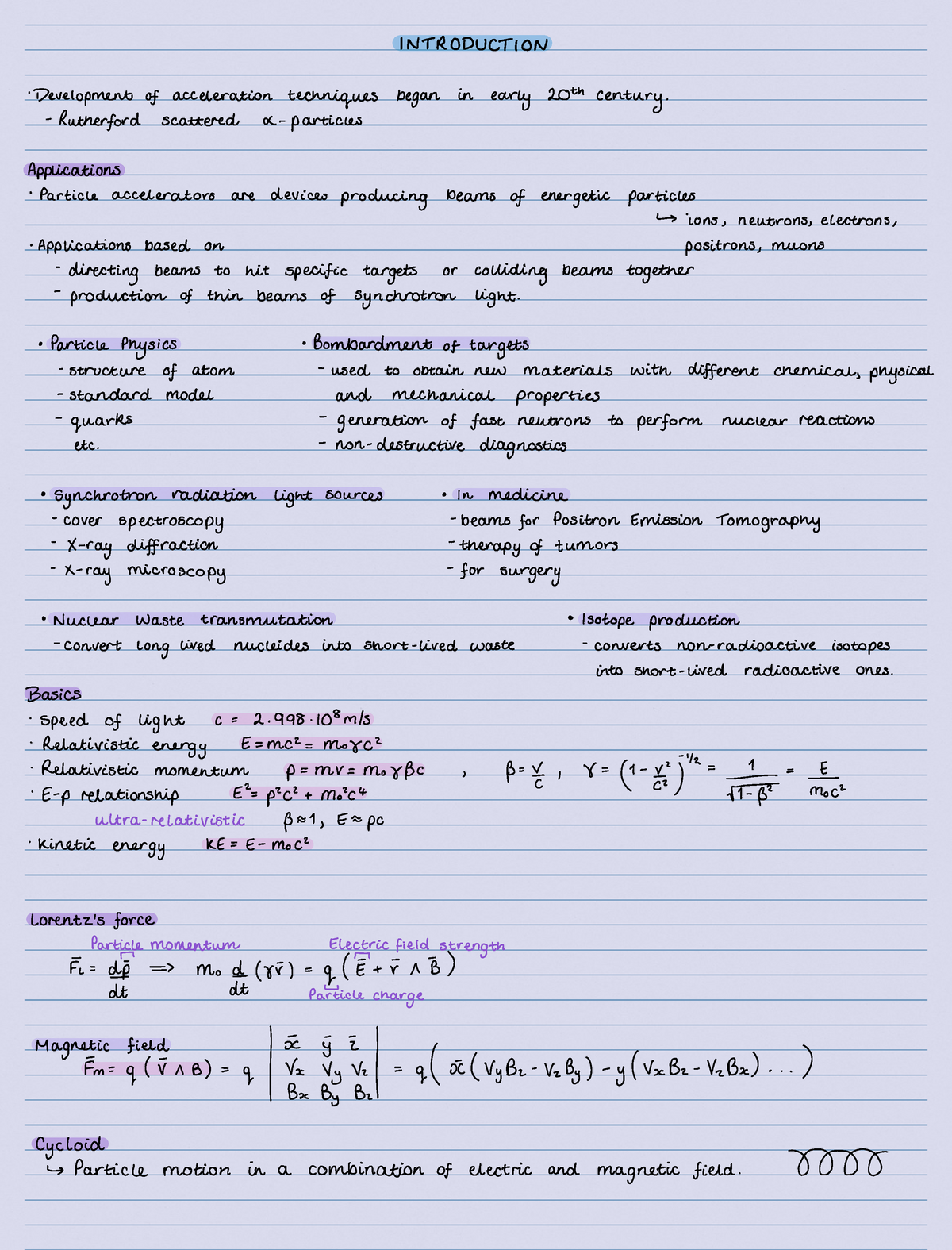 PAP - Revision Notes - INTRODUCTION Development of acceleration ...