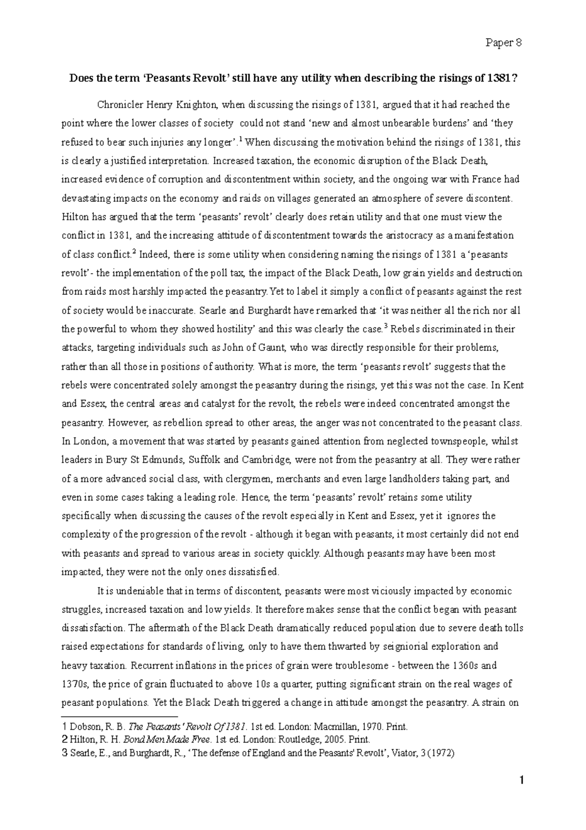 Peasant's rebellion picture