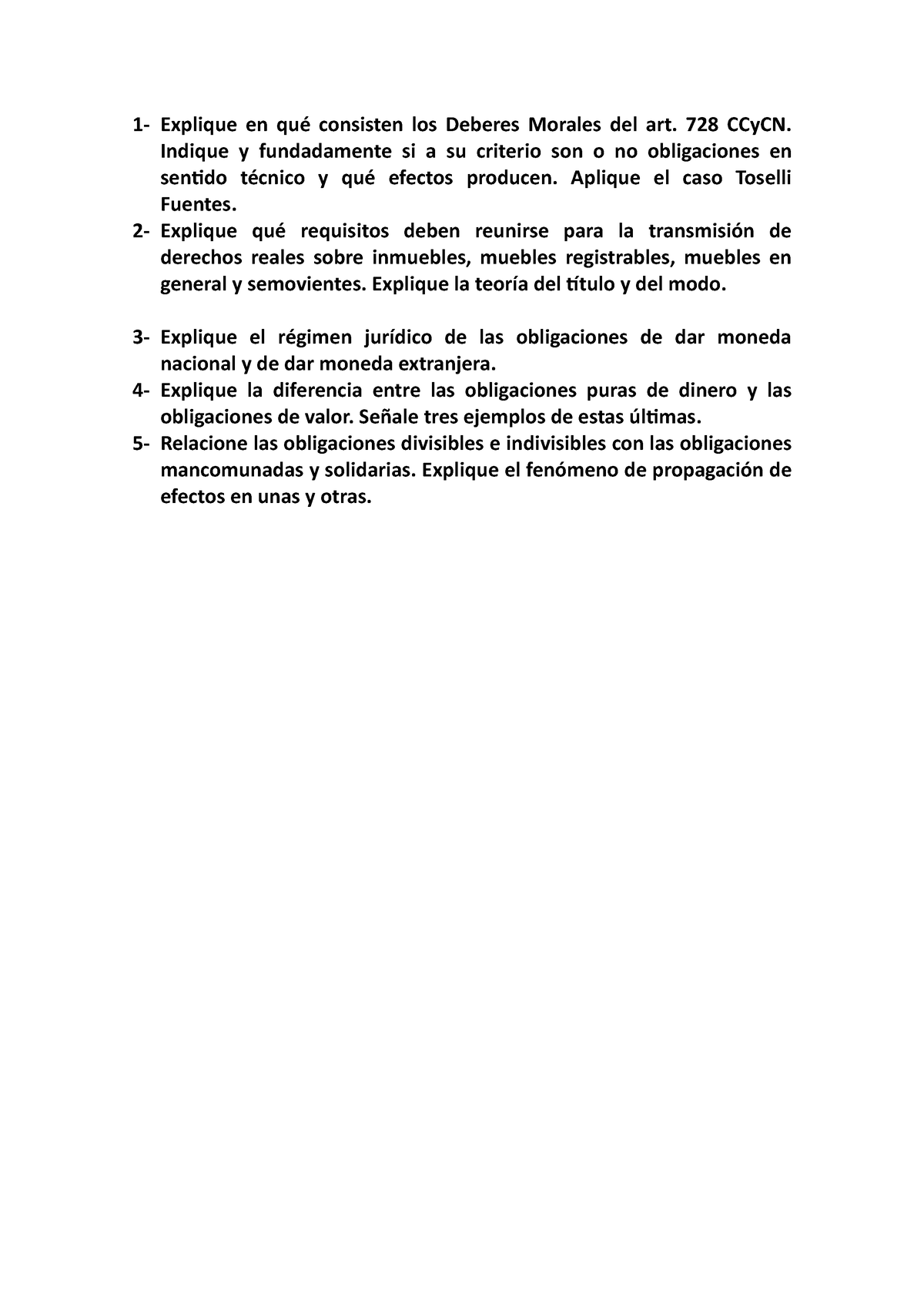 Guia Obligaciones Civiles - 1- Explique En Qué Consisten Los Deberes ...