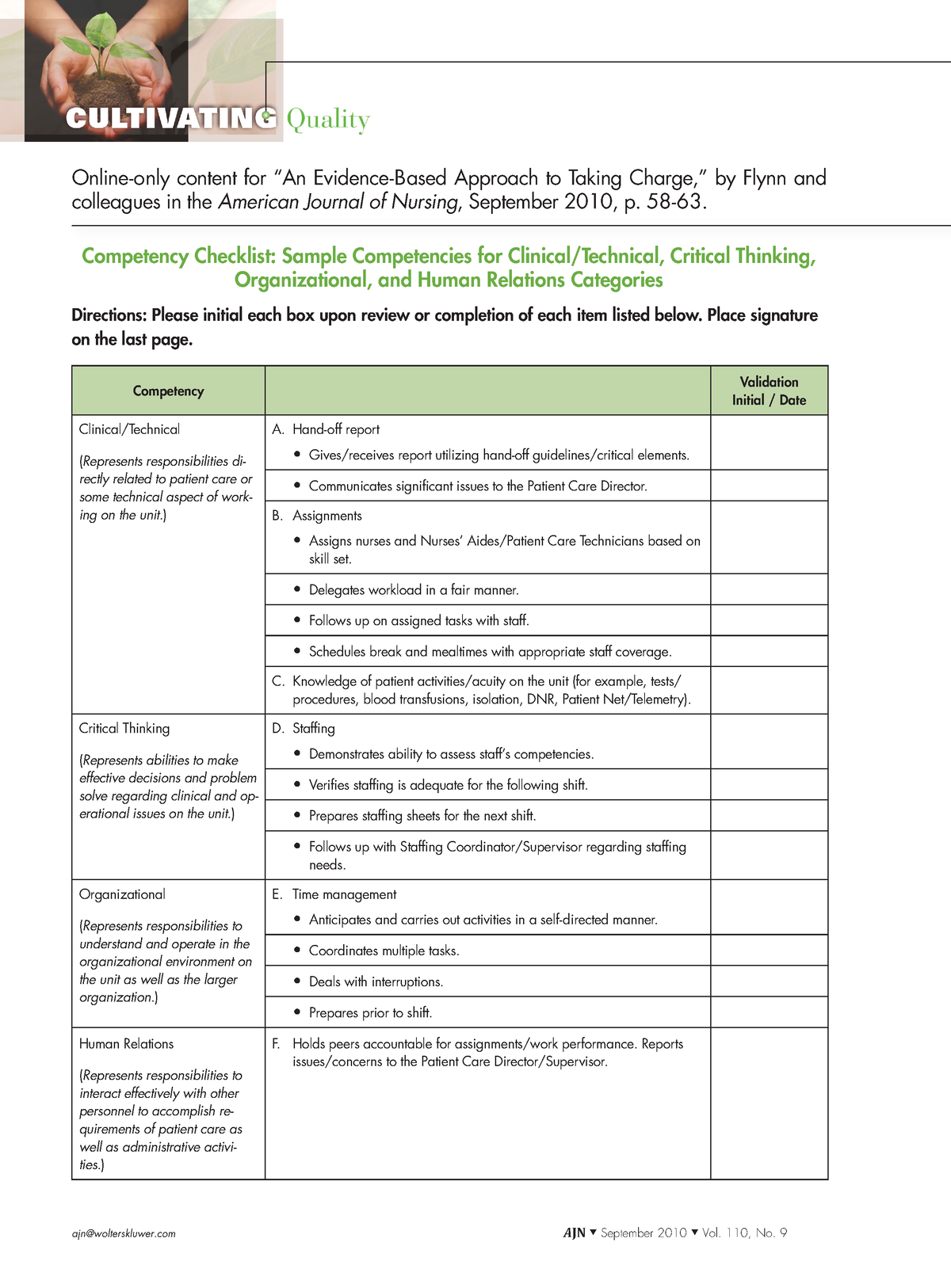 Charge Nurse Critical Competencies Online Only Content For An   Thumb 1200 1626 