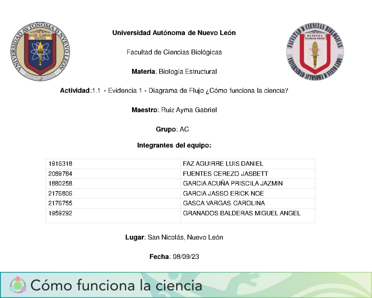 1.1 - Evidencia 1 - Diagrama de Flujo ¿Cómo funciona la ciencia Equipo ...