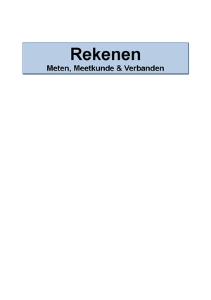 Rekenen VAK Thema 1 Samenvatting Hoofdstuk 1 T M 5 Rekendidactiek Hele Getallen Rekenen