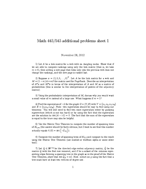 Quick review of matrices (summary) - 1 Basic Matrices Recall a matrix ...