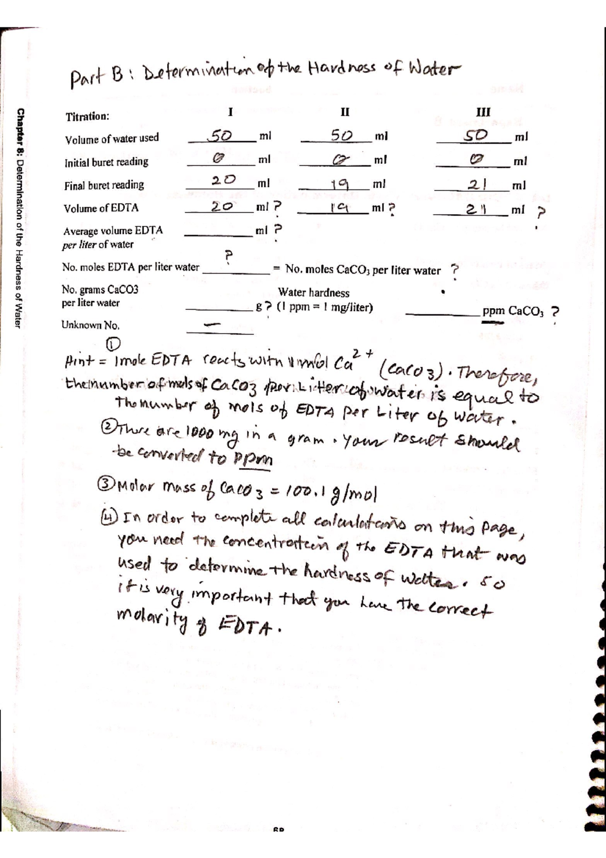 Lab 8. Determination Of Water Hardness - CHEM-1112 - Studocu