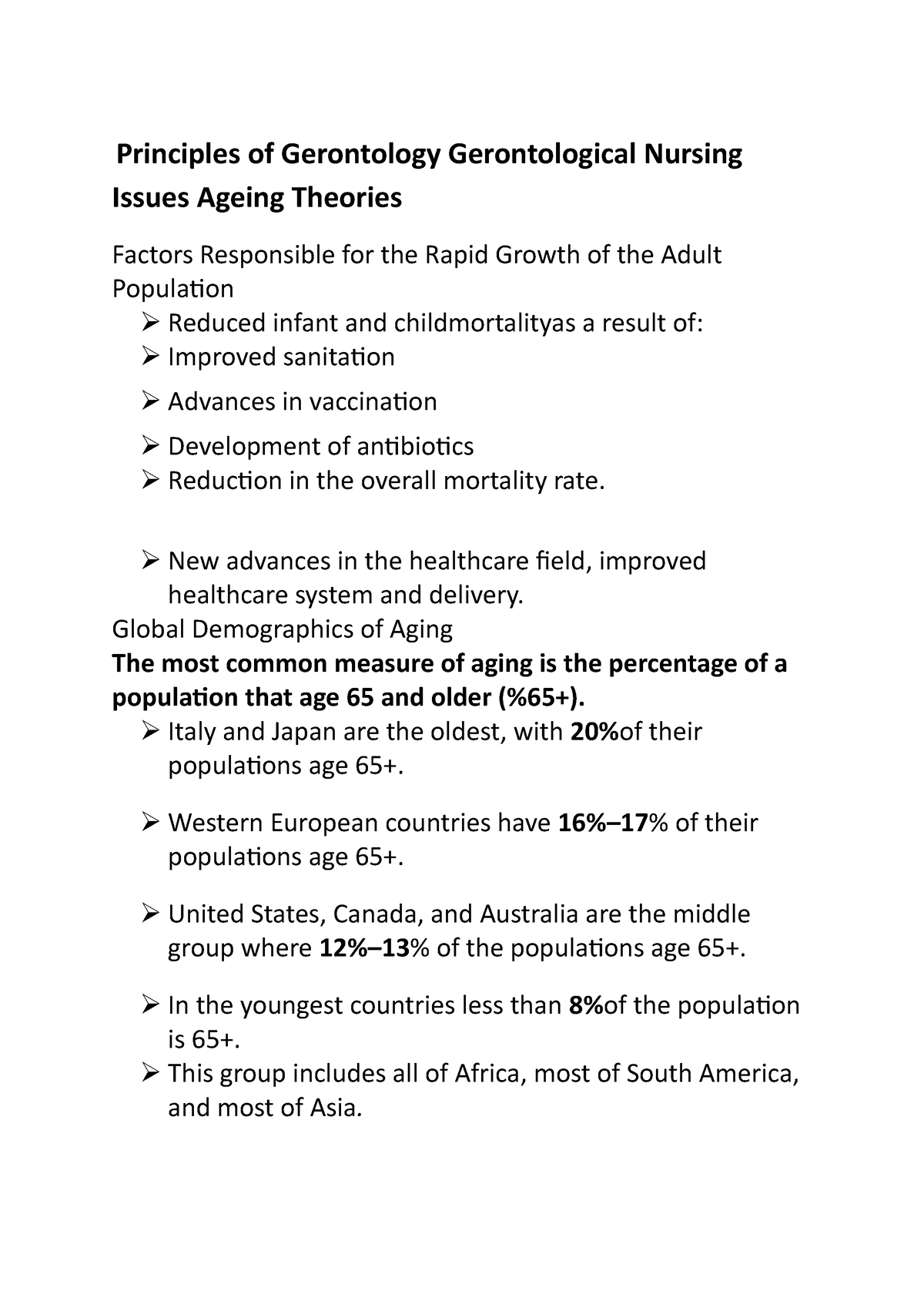 Principles Of Gerontology Gerontological Nursing Issues Ageing Theories ...