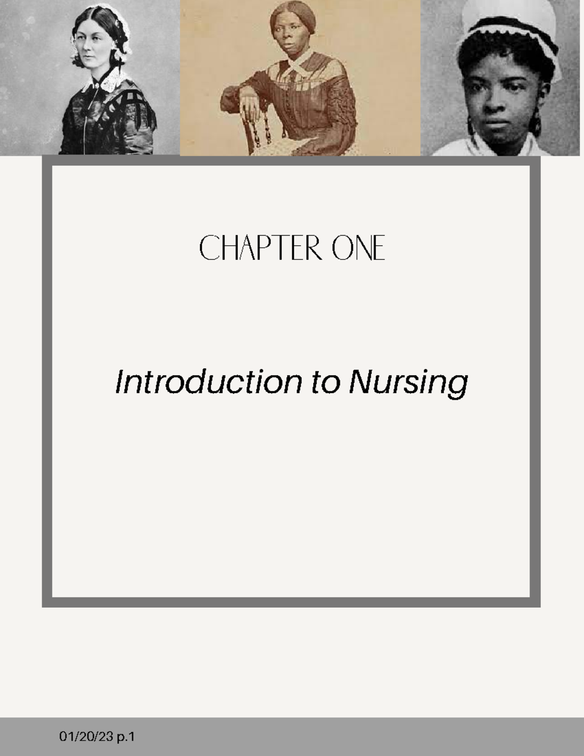 Chapter 1 Intro to Nursing Final - Copy - 01/20/23 p. Introduction to ...