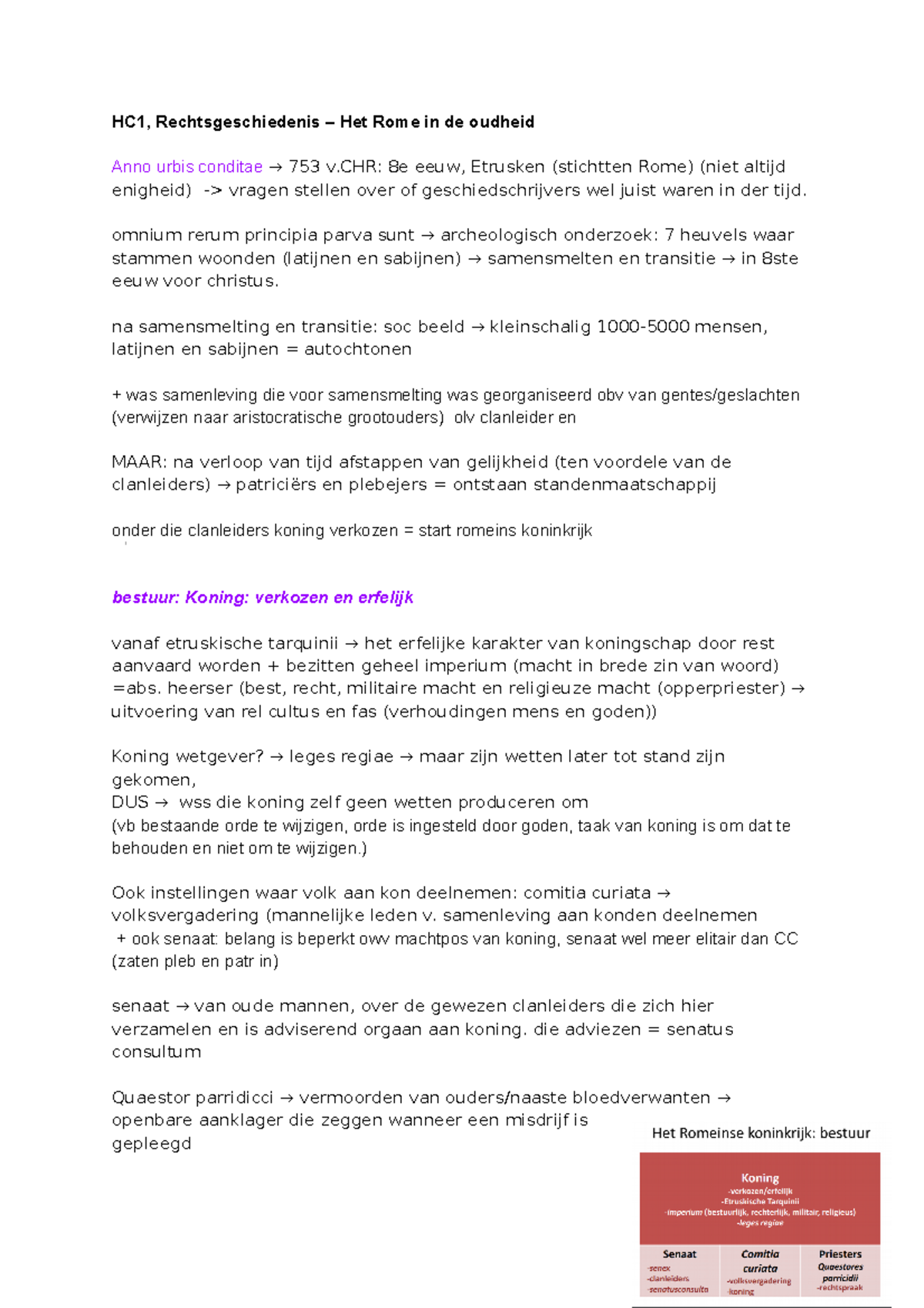 HC1 rechtsgeschiedenis omnium rerum principia parva sunt →