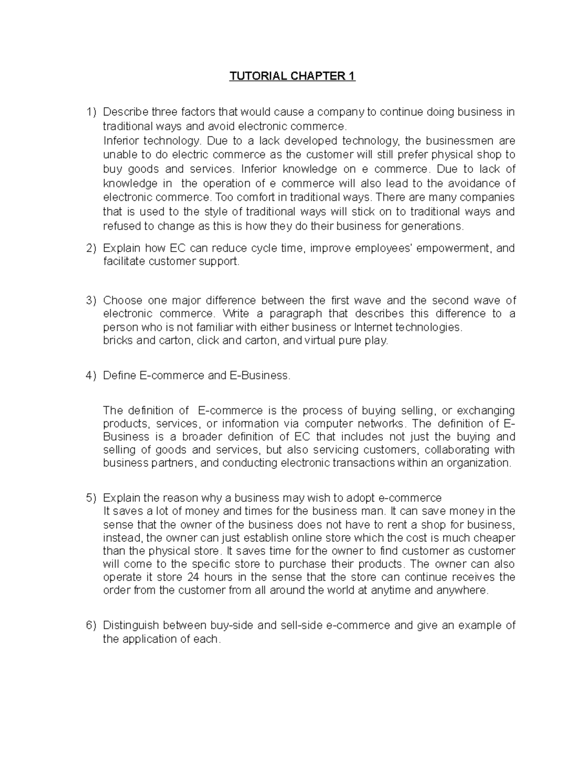 Tutorial Chapter 1 Business Management Strategic Management Tutorial Chapter 1 Describe Three Tutorial Chapter 1 Business Management Strategic Management Tutorial Chapter 1 Describe Three