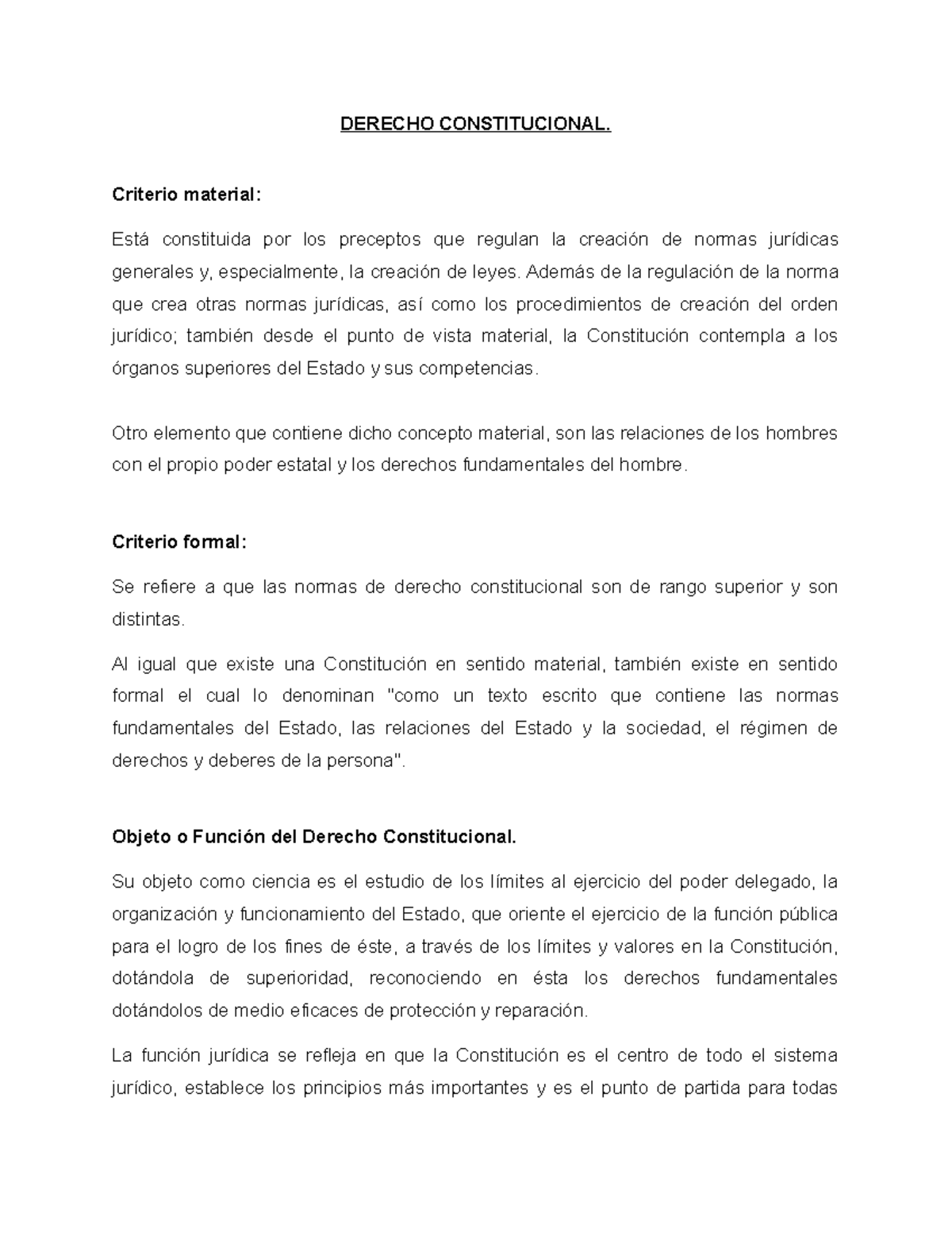 Derecho Constitucional EXPO - DERECHO CONSTITUCIONAL. Criterio Material ...