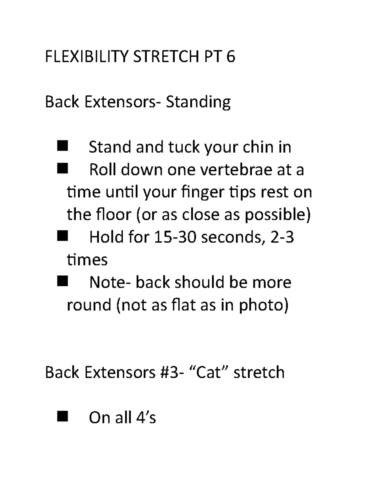 Flexibility Stretch PT 6 - FLEXIBILITY STRETCH PT 6 Back Extensors ...