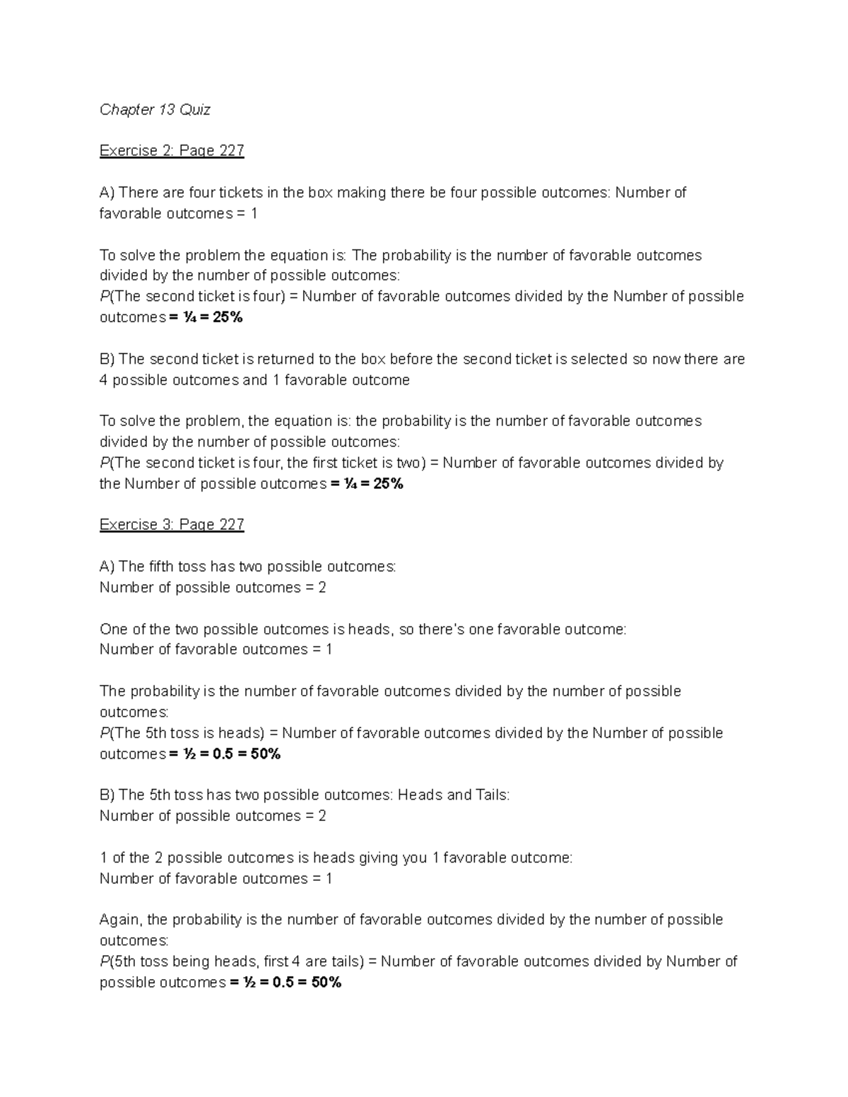June 15 Math Chap 13 Quiz - Chapter 13 Quiz Exercise 2: Page 227 A ...