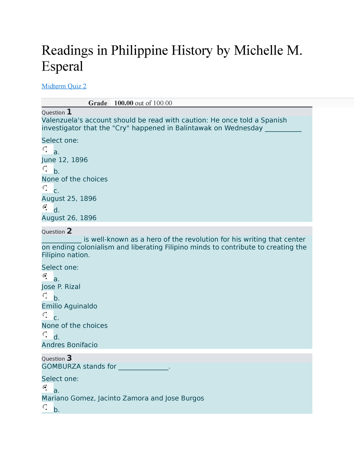 Readings In Philippine History Midterm Q2 - Readings In Philippine ...