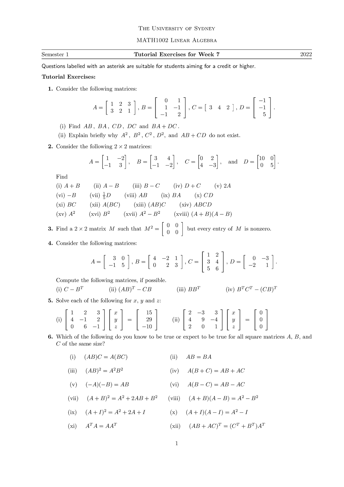 2022week7-tut - 2022week7-tut - The University Of Sydney MATH1002 ...