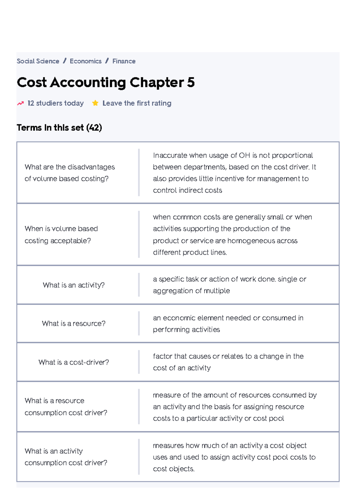 Cost Accounting Chapter 5 Flashcards - Cost Accounting Chapter 5 12 ...