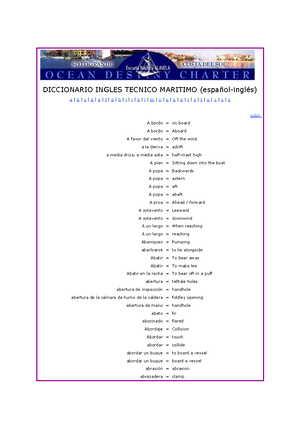 Diccionario Ingles Tecnico Maritimo Espanol Ingles Ull Studocu