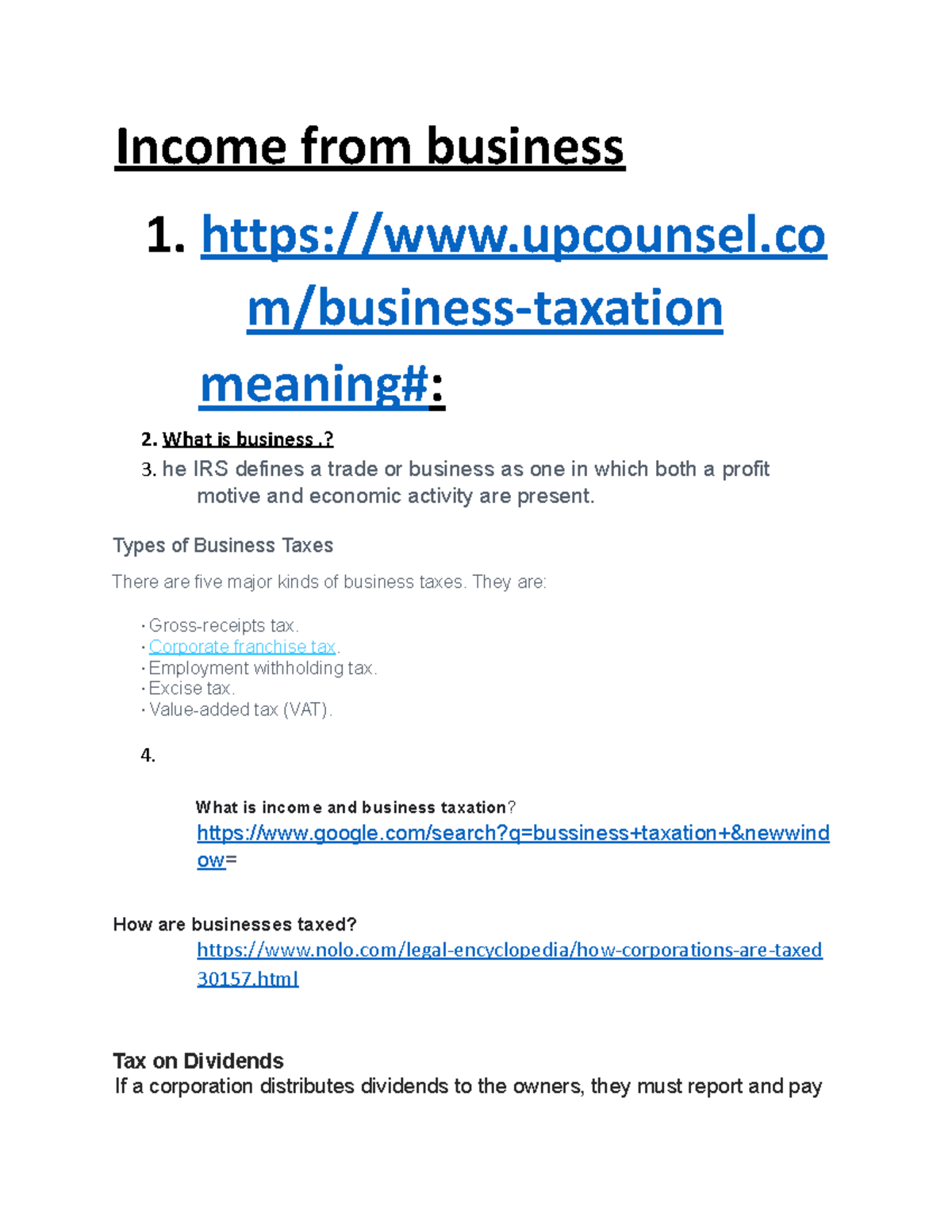 Income From Business - Lecture Notes 1-9 - Income From Business 1 ...