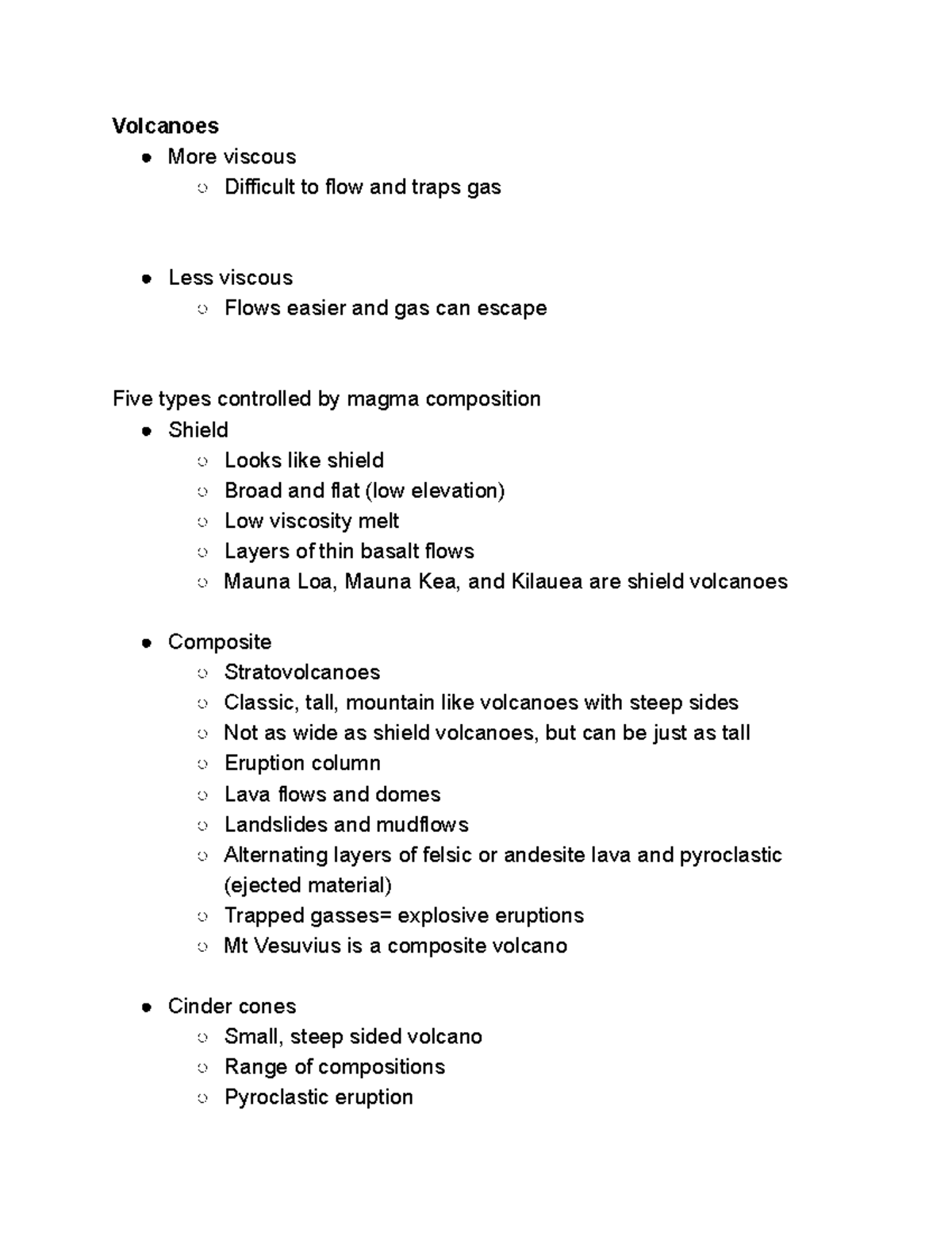 Geo Notes #8 - Volcanoes More viscous Difficult to flow and traps gas ...