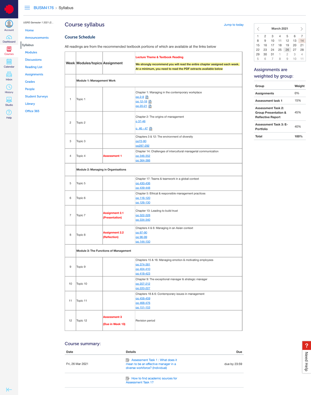 Syllabus for Introduction to Management (2110) - ! BUSM4176 Syllabus ...