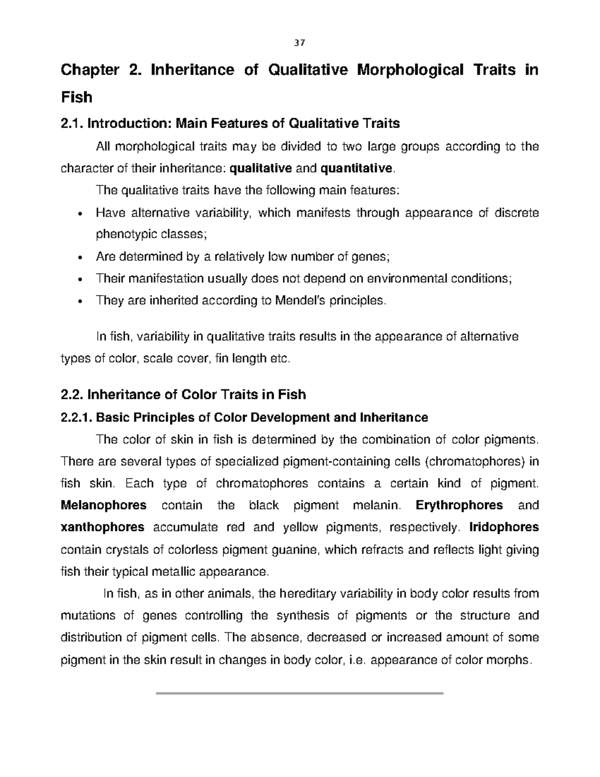 Fish Genetics Theoryand Practice PDFformat - Chapter 2. Inheritance of ...