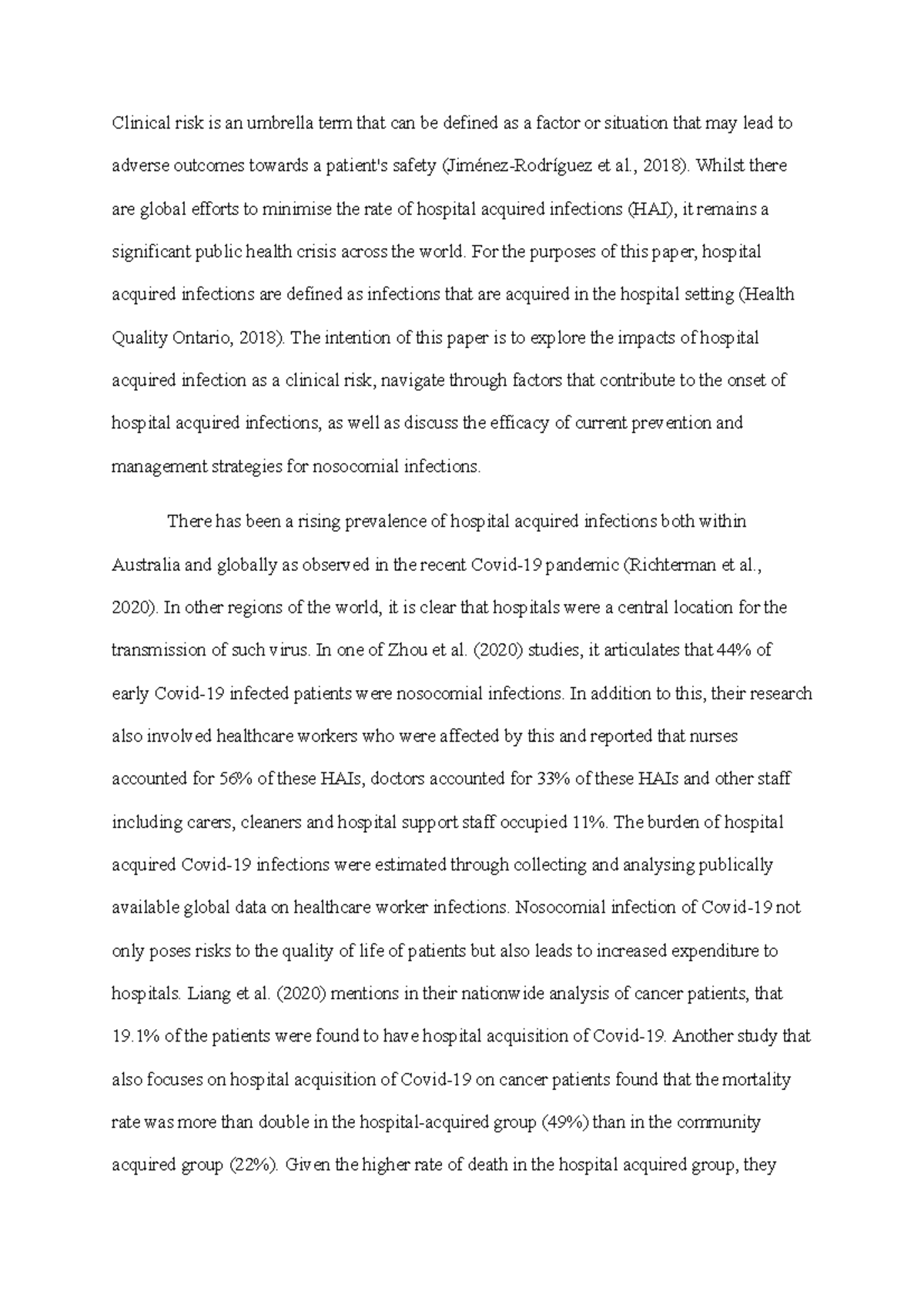 AT1 turnitin assignment essay Clinical risk is an umbrella term