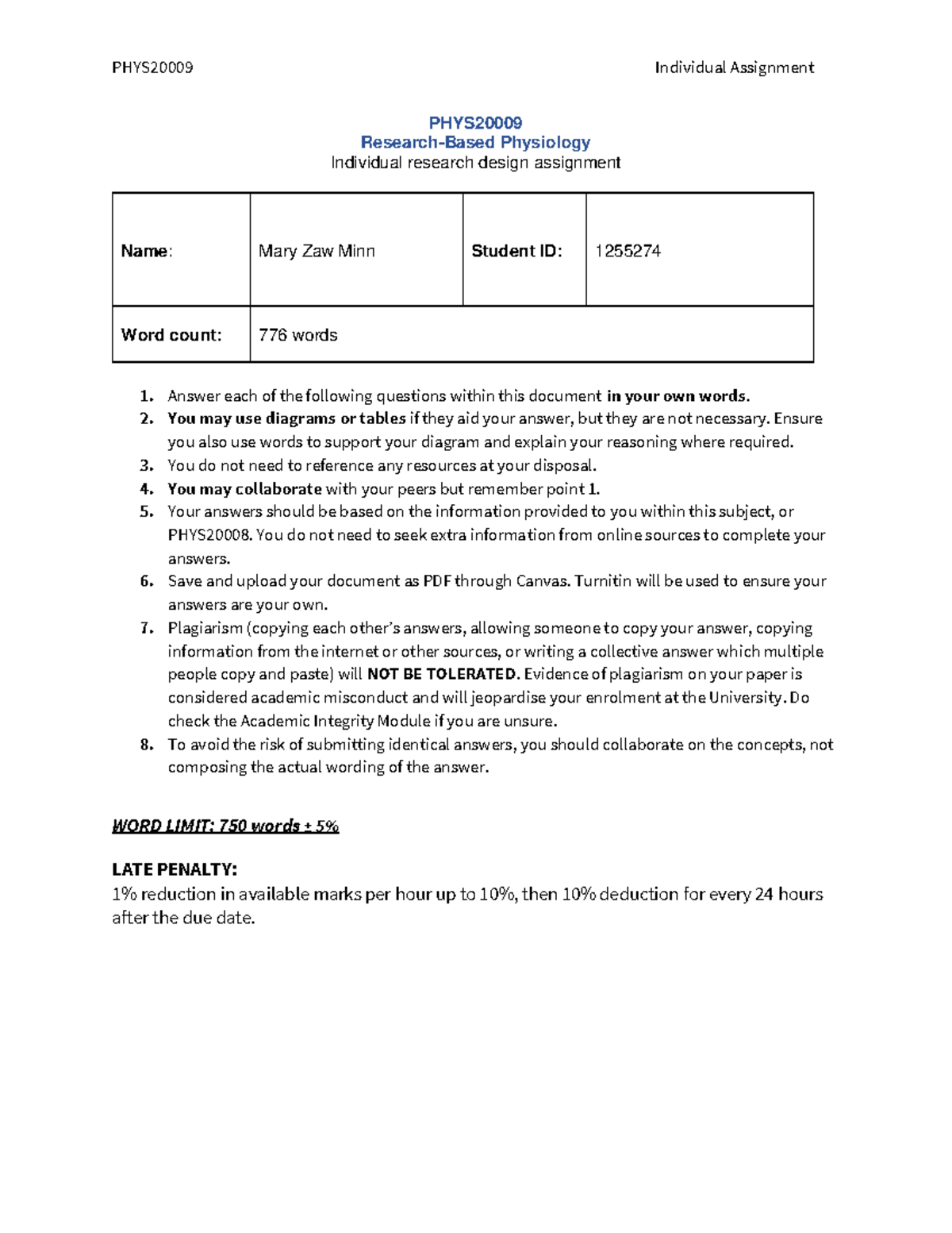 PHYS2000 9 Individual assignemnt document pdf - PHYS Research-Based ...