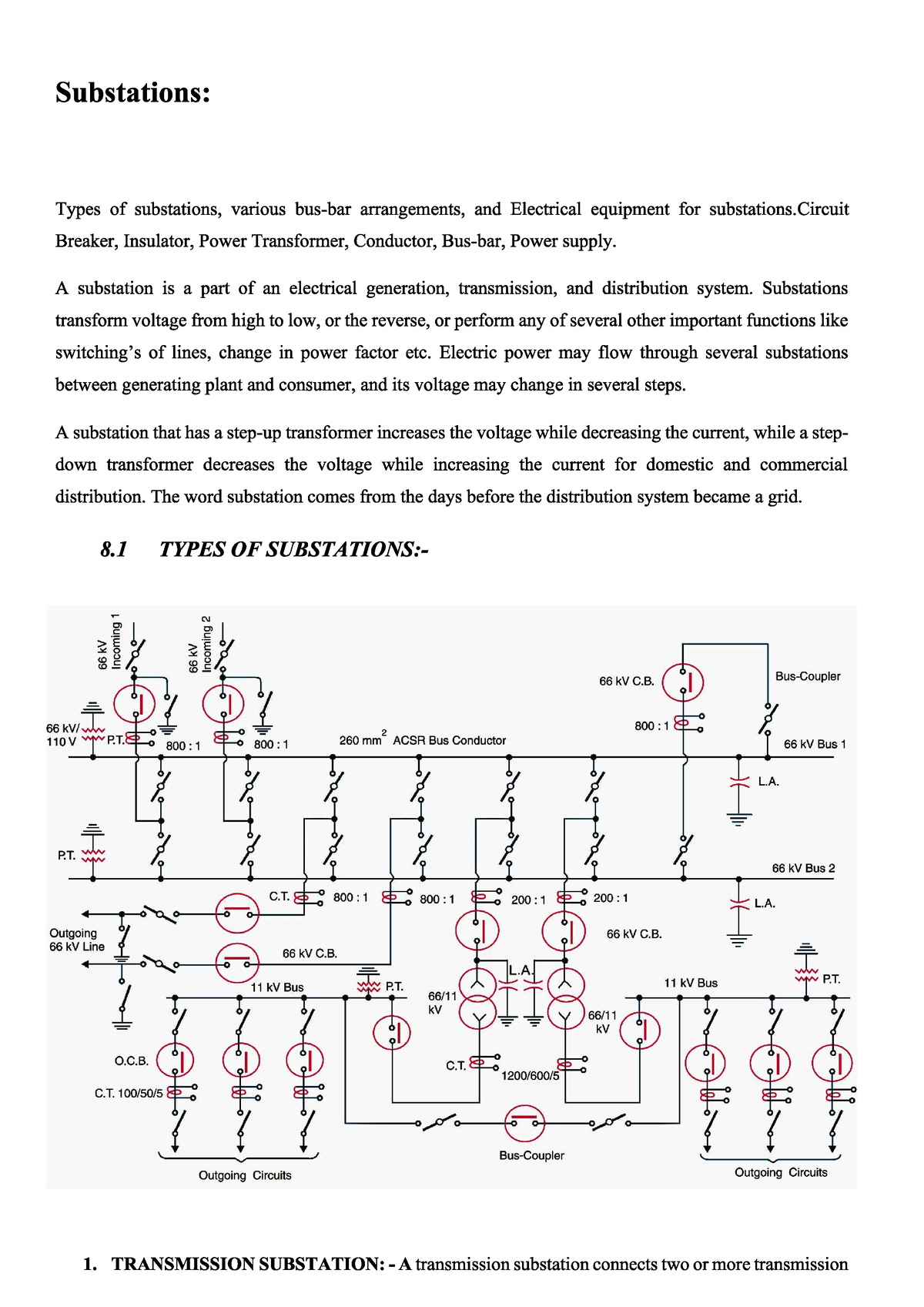 Substations - Electrical Engineering - Studocu