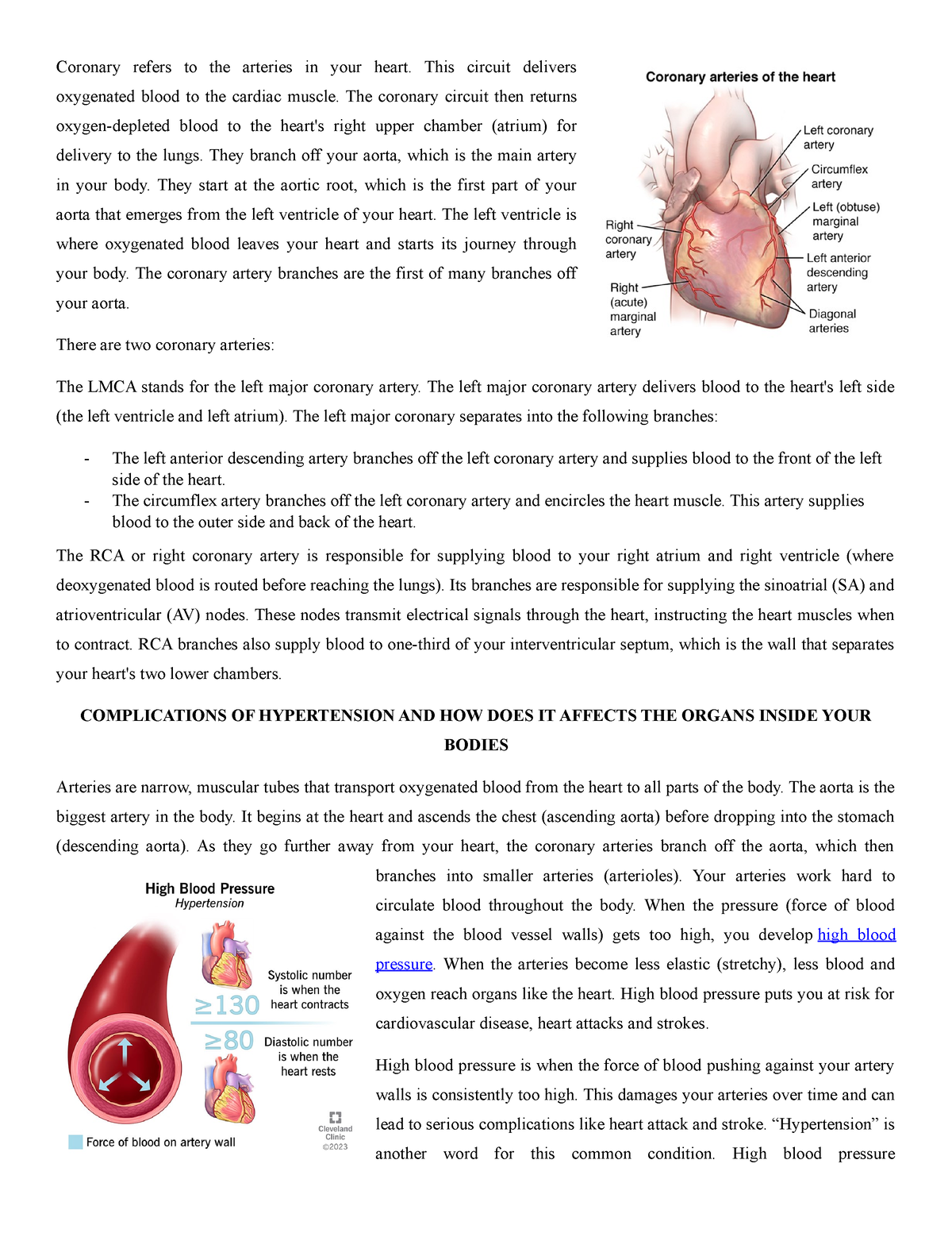 EVE. Anatomy - Goodluck - Coronary refers to the arteries in your heart ...