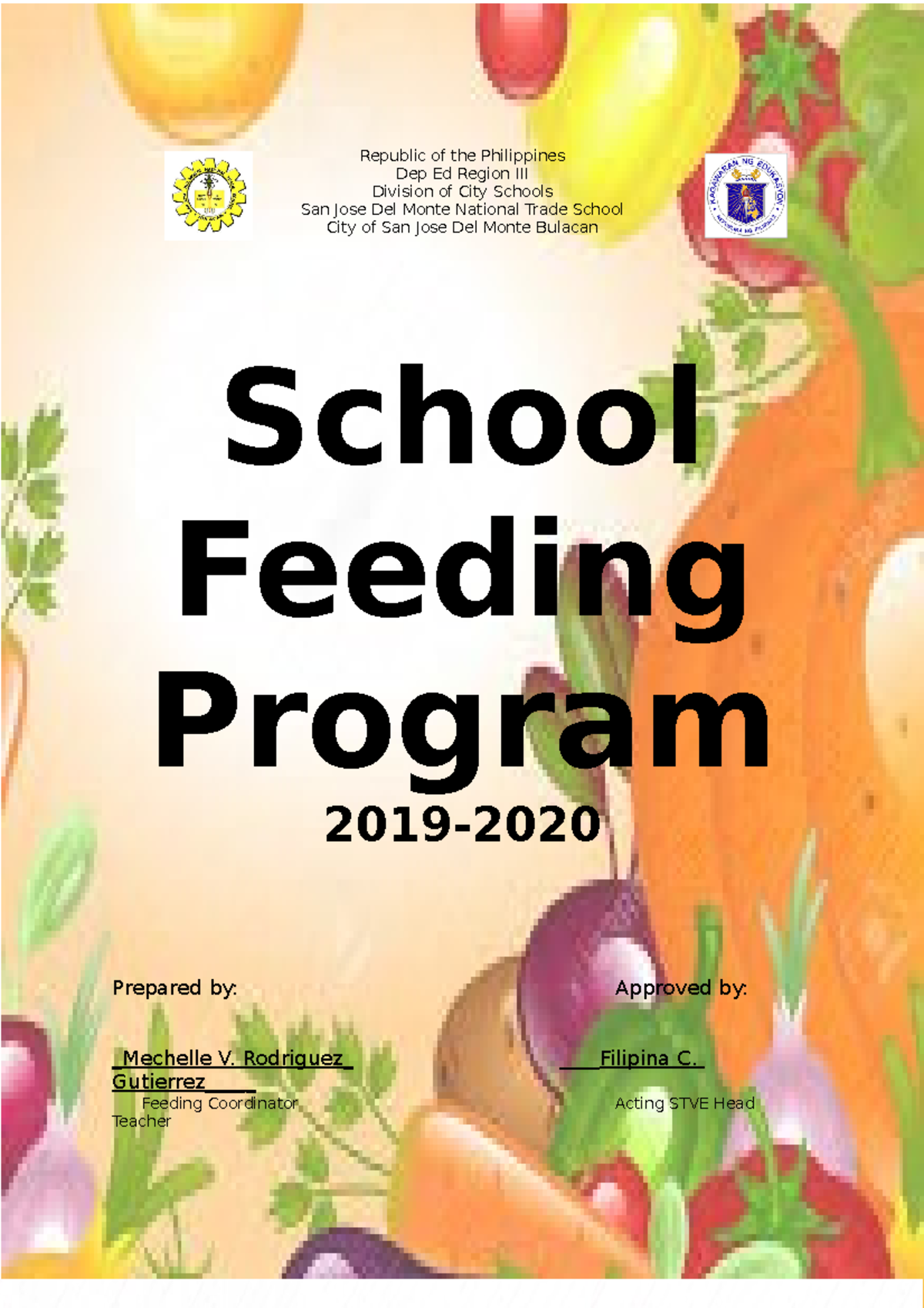 Feeding- Report-2020 - GGHHH - Republic of the Philippines Dep Ed ...