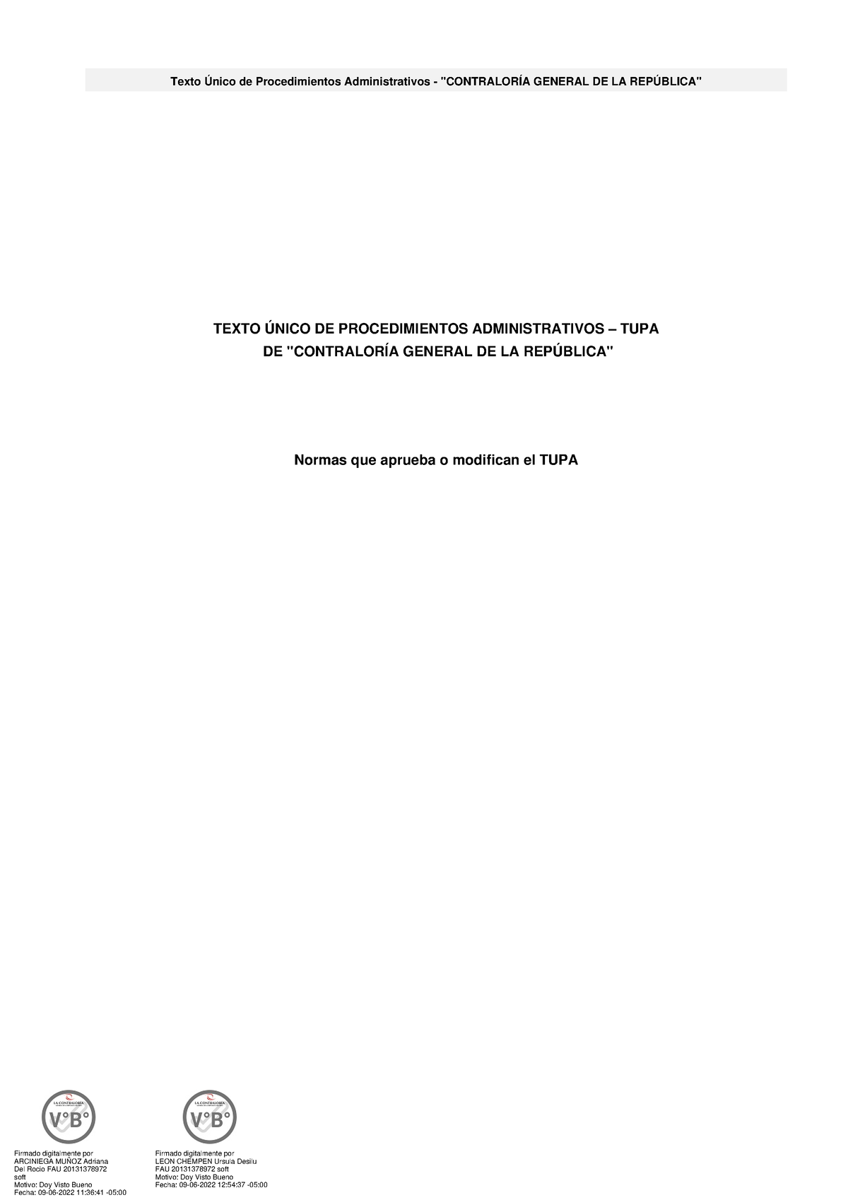 TUPA 2024 TEXTO ÚNICO DE PROCEDIMIENTOS ADMINISTRATIVOS TUPA DE