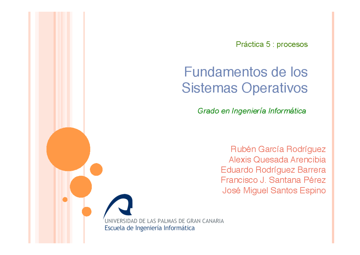 Procesos - Fundamentos de los Sistemas Operativos Rubén García ...