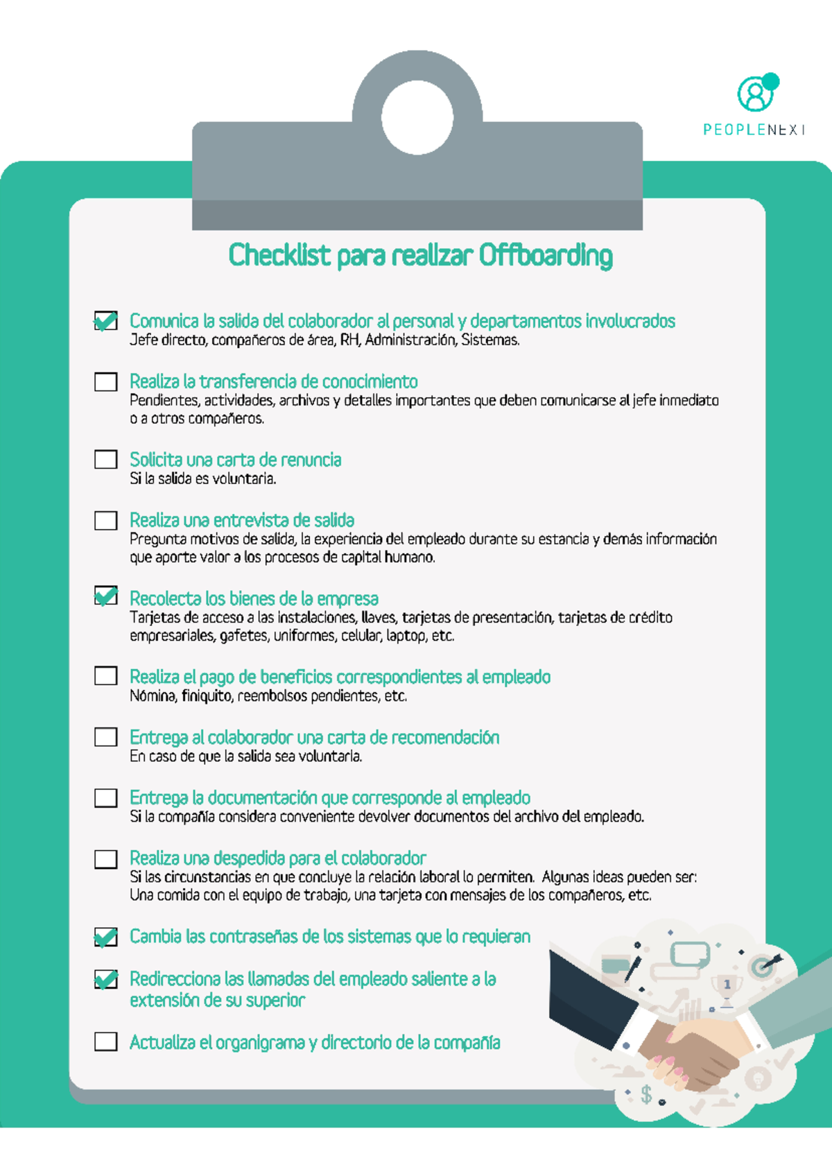 Offboarding - Check list offboarding - PEOPLENEXT Checklist para ...