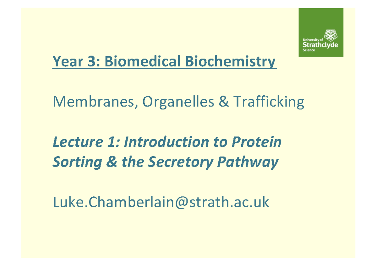 Biomedical Biochemistry L1 2022 For Upload - Year 3: Biomedical ...