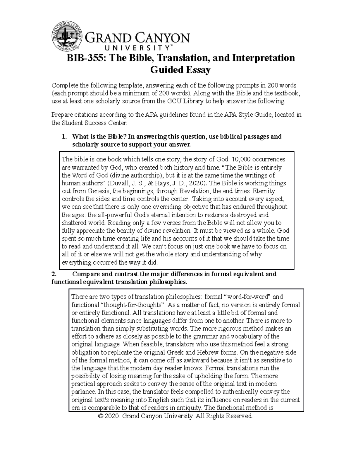 BIB 355 RS T1 Bible Translation Interpretation Essay BIB355 The