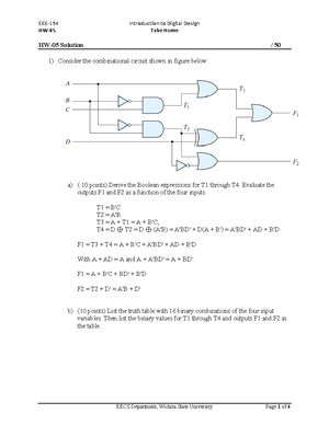 ECE194 HW 08 - Homework Assignment 08 - ECE-194 Introduction to Digital ...