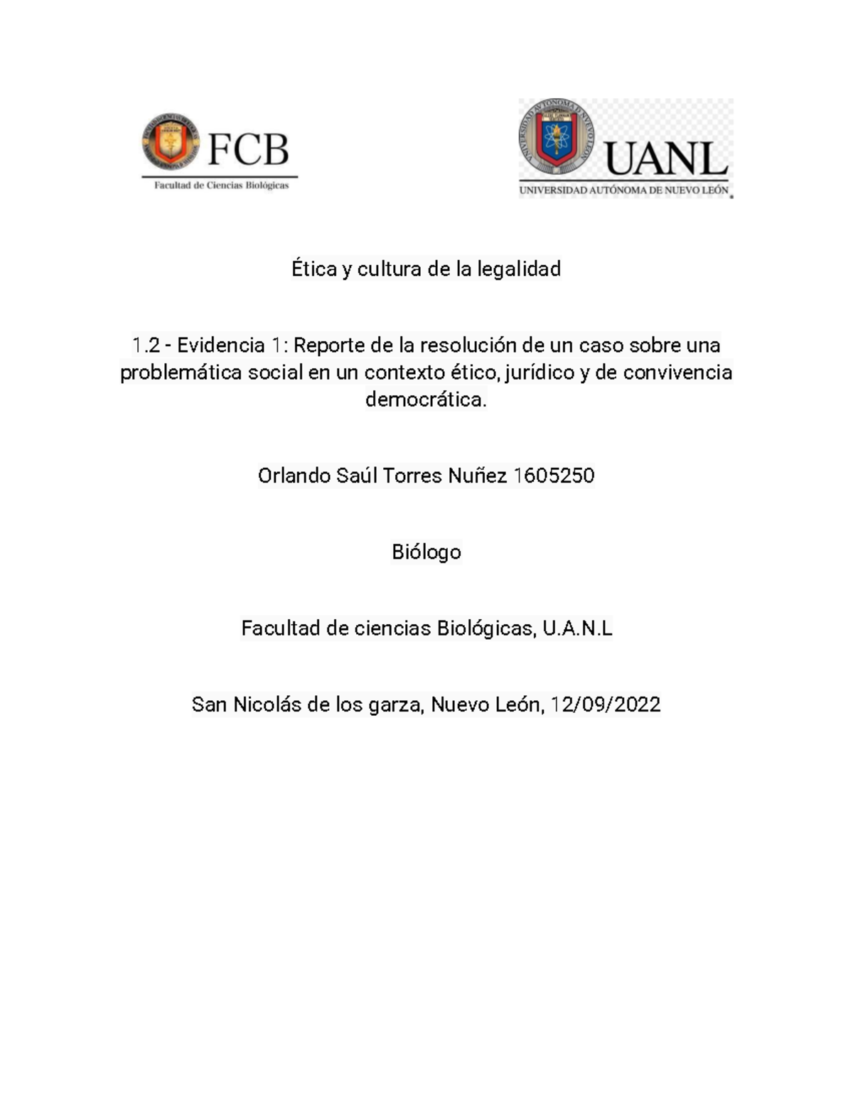 Evidencia 1 Reporte De La Resolución De Un Caso Sobre Una Problemática Social En Un Contexto 2945