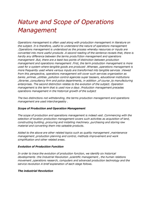 what is the difference between production management and operations management